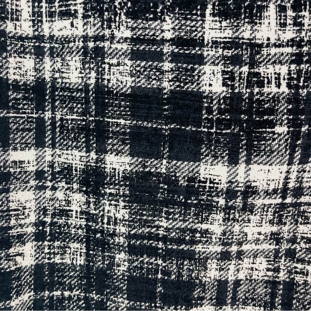 Ann Taylor black white plaid wool preppy office skirt 12 - Picture 2 of 6